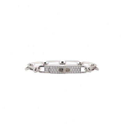 HERMÈS 18K DIAMOND KELLY CHAINE BRACELET 
